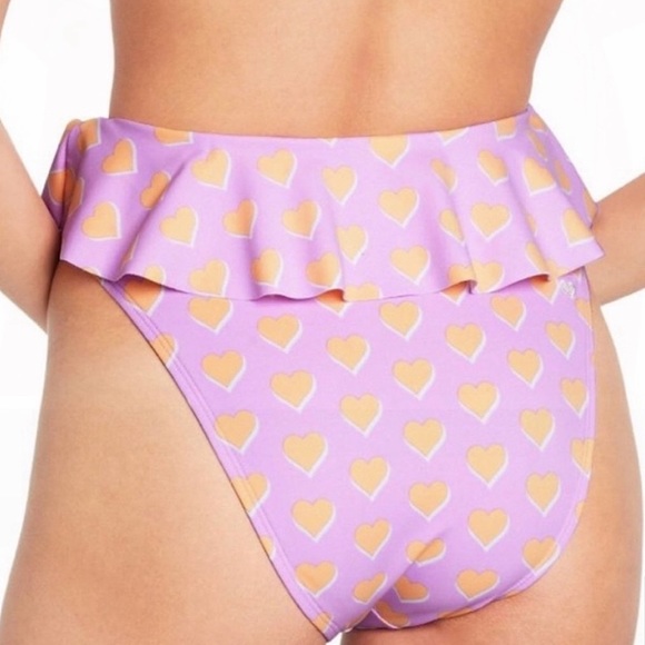 NWT STONEY CLOVER LN Bikini S (4-6) Lilac/Pink W/ padded bra, ruffles 💜🧡 - Picture 4 of 16